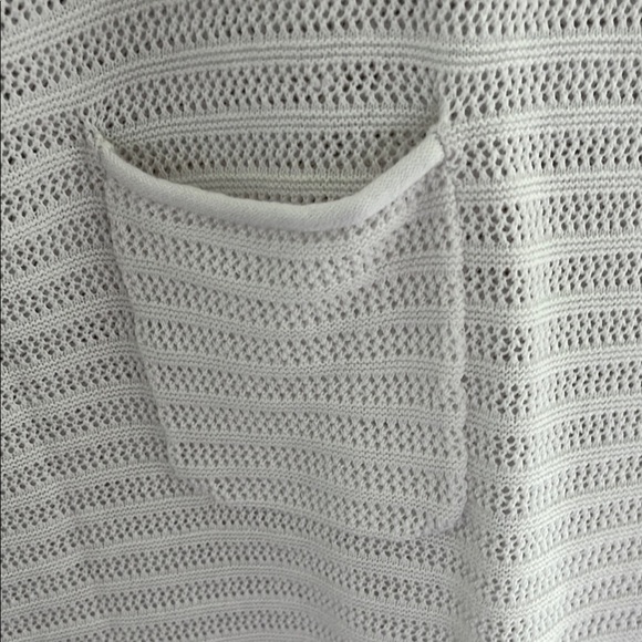 Talbots Elegant White Textured Knit Top EUC - Picture 3 of 8